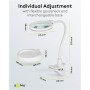 Lampada LED con Lente d'ingrandimento Base di Appoggio e Clip da Tavolo 6W Bianco