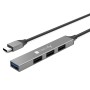 Hub USB-C&trade 3.2 a 4 porte USB-A Slim in Metallo