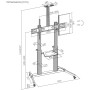 Supporto a Pavimento Trolley TV LCD/LED/Plasma 60-100''
