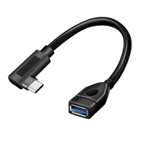 Cavo USB 3.2 Gen2 OTG USB-C&trade Maschio Angolato a USB-A Femmina 0,2 m