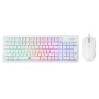 Kit Tastiera 101 Tasti e Mouse USB 7200 dpi Bianco, ORCA