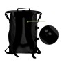 Zaino Impermeabile 25L Roll-Top con Tracolla Regolabile Nero
