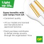 Lampadina LED Mini Globo E27 Bianco Caldo 3,5W, Classe F