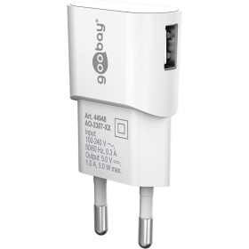 Caricatore USB 1A 5W Compatto Spina Europea Bianco