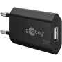 Caricatore USB 1A 5W Compatto Spina Europea Nero