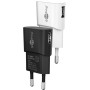 Caricatore USB 1A 5W Compatto Spina Europea Bianco