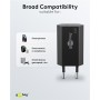 Caricatore USB 1A 5W Compatto Spina Europea Nero