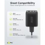 Nano Caricatore Alimentatore GaN 2xUSB-C&trade (PD) + USB-A (QC) da Muro 65W Nero