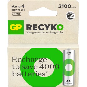Blister 4 Batterie Ricaricabili AA Stilo 2100 mAh GP ReCyko