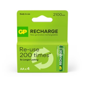 Blister 4 Batterie Ricaricabili AA Stilo 2100 mAh GP ReCyko