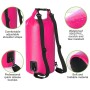 Sacca Impermeabile 20L Dry Bag con Tracolla Regolabile Fucsia
