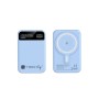 Power Bank Wireless Magnetico 3 in 1 con LED 10.000 mAh 22,5W Azzurro