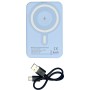 Power Bank Wireless Magnetico 3 in 1 con LED 10.000 mAh 22,5W Azzurro