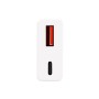 Caricatore Alimentatore GaN USB-C&trade (PD) + USB-A (QC) da Muro 20W Bianco