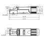 Plug RJ45 Cat.6A Schermato STP Tooless Angolato 90&deg