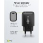 Caricatore Alimentatore GaN USB-C&trade PD da Muro 25W Nero