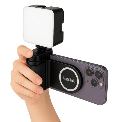 Impugnatura Magnetica per Smartphone con Telecomando Wireless e Luce a 3 Livelli di Luminosit&agrave