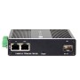 Convertitore Ethernet Industriale Gigabit 2 porte RJ45 a 1 porta SFP Non Gestito