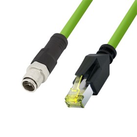 Cavo di Rete Industriale M12 RJ45 Cat. 6A SFTP PUR 1m