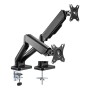 Supporto da Scrivania Doppio Monitor 17-32'' con Molla a Gas Nero