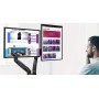 Supporto da Scrivania Doppio Monitor 17-32'' con Molla a Gas Nero