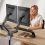 Supporto da Scrivania Doppio Monitor 17-32'' con Molla a Gas Nero