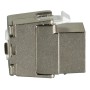 Frutto Keystone RJ45 Cat.6A 10Gigabit FTP 180&deg Toolless con Otturatore