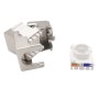 Frutto Keystone RJ45 Cat.6A 10Gigabit FTP 180&deg Toolless con Otturatore