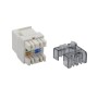 Frutto Keystone RJ45 Cat.6 UTP 180&deg Toolless Bianco