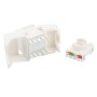 Frutto Keystone RJ45 Cat.6 UTP 180&deg Toolless Bianco