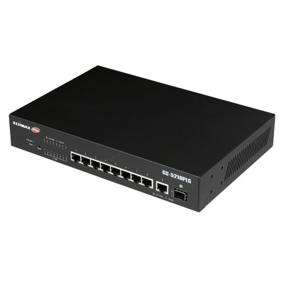 Smart Switch Web 10 porte Gigabit PoE+ 1 porta SFP, GS-5210PLG