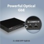 Smart Switch Web 10 porte Gigabit PoE+ 2 porte SFP, GS-5208PLG V2
