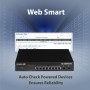 Smart Switch Web 10 porte Gigabit PoE+ 2 porte SFP, GS-5208PLG V2