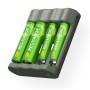 Caricabatterie per AA e AAA con 2 Batterie AA e 2 Batterie AAA Incluse