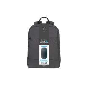 TUCANO ZAINO + MOUSE WIRELESS BUNDLE,PER LAPTOP FINO 15,6,CON TASCA FRONTALE E LATERALI
