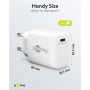 Caricatore Alimentatore GaN USB-C&trade PD da Muro 25W Bianco