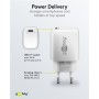 Caricatore Alimentatore GaN USB-C&trade PD da Muro 25W Bianco