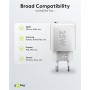 Caricatore Alimentatore GaN USB-C&trade PD da Muro 25W Bianco