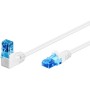Cavo di rete Patch Connettore Angolato 90&deg CCA Cat.6A UTP 0,5m Bianco