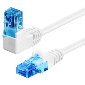 Cavo di rete Patch Connettore Angolato 90&deg CCA Cat.6A UTP 1m Bianco