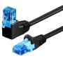 Cavo di rete Patch Connettore Angolato 90&deg CCA Cat.6A UTP 2m Nero