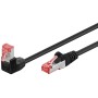Cavo di rete Patch Connettore Angolato 90&deg Rame Cat.6 S/FTP 0,5m Nero