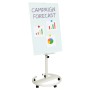 Lavagna Magnetica in Vetro Bianco Flipchart Portablocco con Ruote 120x80cm