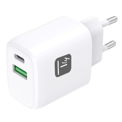 Caricatore Alimentatore USB-C&trade 20W e USB-A 18W da Muro