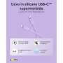 Cavo USB-C&trade Maschio/Maschio USB 2.0 in Silicone 1,5 metri Viola