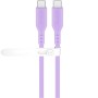 Cavo USB-C&trade Maschio/Maschio USB 2.0 in Silicone 1,5 metri Viola