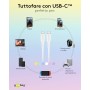 Cavo USB-C&trade Maschio/Maschio USB 2.0 in Silicone 1,5 metri Viola