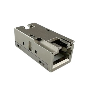 Accoppiatore RJ45 Cat6A 8P8C Femmina/ Femmina 10G STP Silver