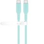 Cavo USB-C&trade Maschio/Maschio USB 2.0 in Silicone 1,5 metri Turchese