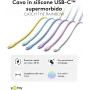 Cavo USB-C&trade Maschio/Maschio USB 2.0 in Silicone 1,5 metri Bianco